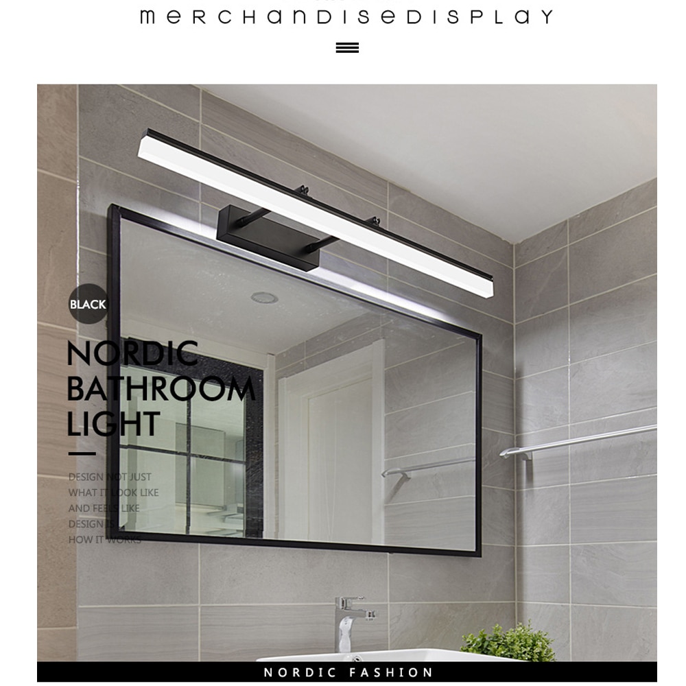 JUSHENG Bathroom Vanity Light over Mirror  Retrac..